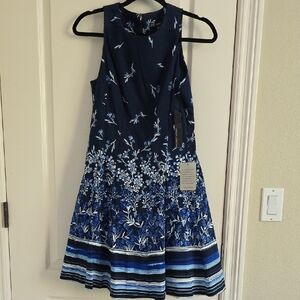 Maggy London Navy Floral Dress